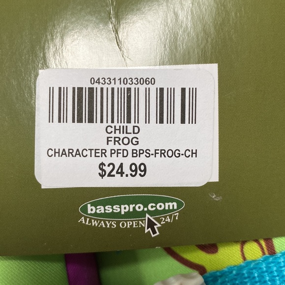 🎉3X HP🎉 Bass Pro Shops Child Deluxe Character Vest 💗 Aqua Purple & Green - Picture 10 of 11